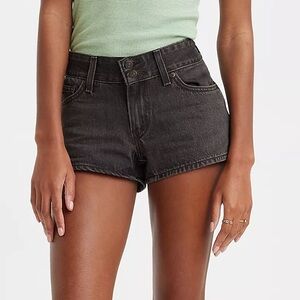 NWT Levi's Women's Black Denim Superlow Shorts